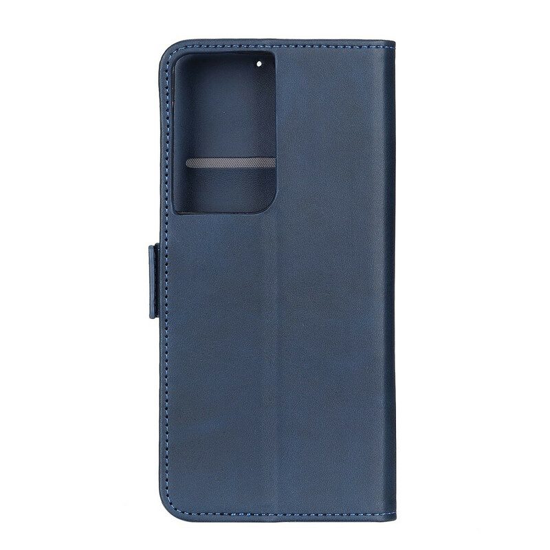 Folio Cover Samsung Galaxy S21 Ultra 5G Custodia in pelle Doppio Lembo