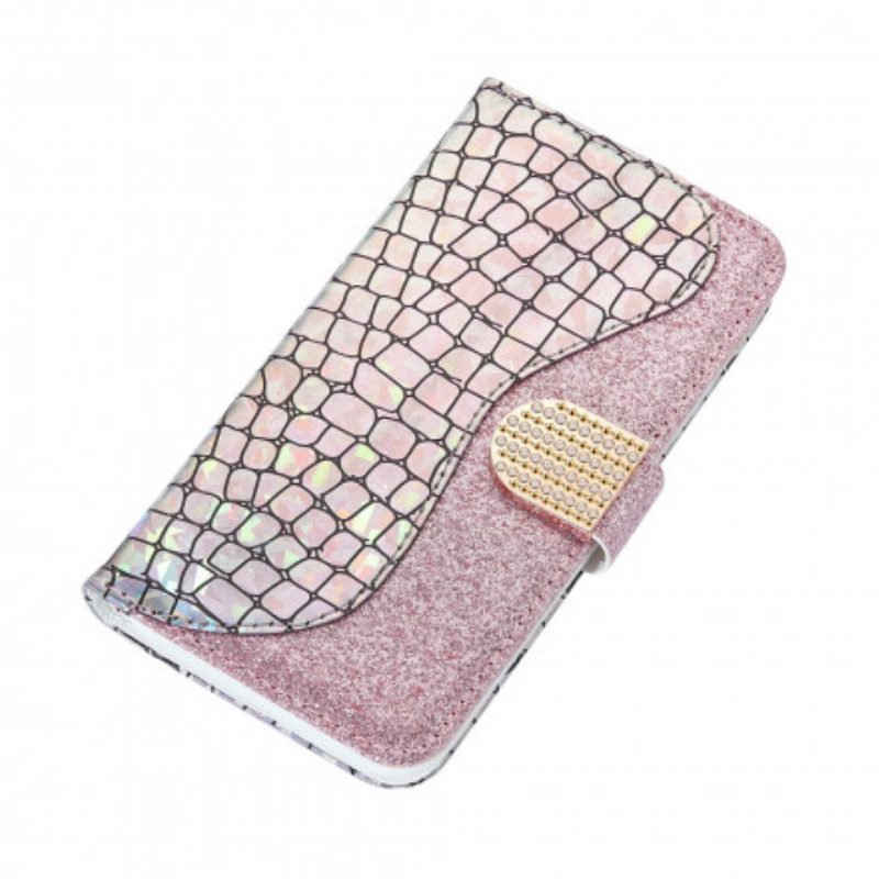 Folio Cover Samsung Galaxy S21 Ultra 5G Diamanti Coccodrillo