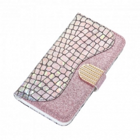 Folio Cover Samsung Galaxy S21 Ultra 5G Diamanti Coccodrillo