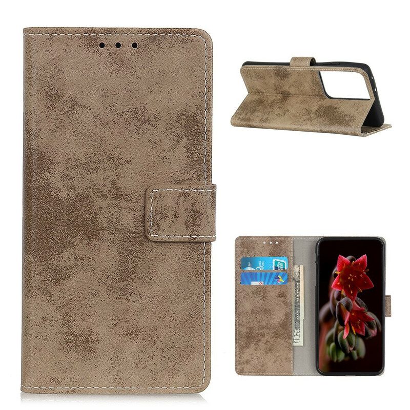 Folio Cover Samsung Galaxy S21 Ultra 5G Ecopelle Vintage