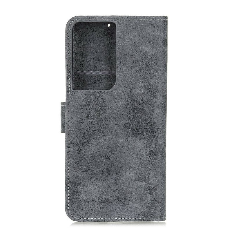 Folio Cover Samsung Galaxy S21 Ultra 5G Ecopelle Vintage