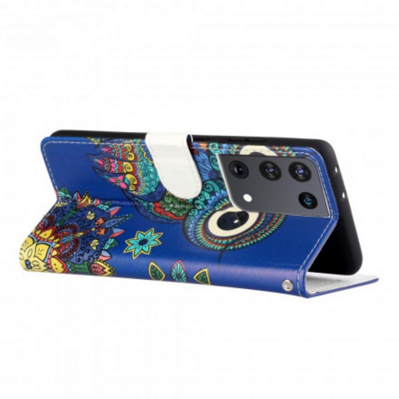 Folio Cover Samsung Galaxy S21 Ultra 5G Gufo In Mandala