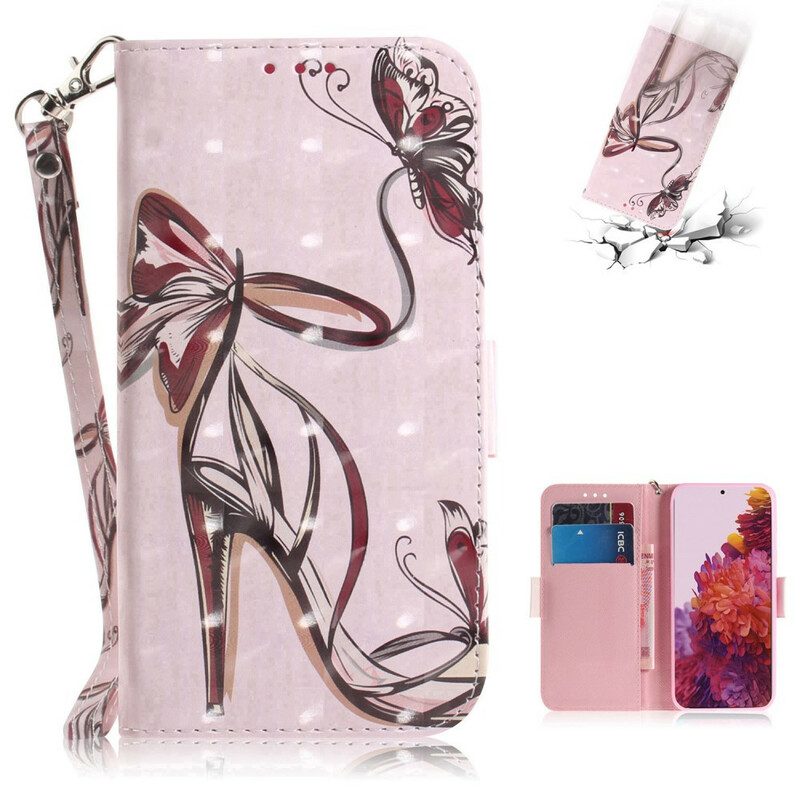 Folio Cover Samsung Galaxy S21 Ultra 5G Pompa Con Cinturino