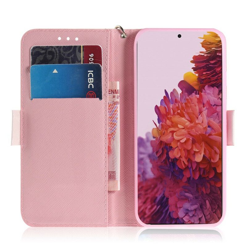 Folio Cover Samsung Galaxy S21 Ultra 5G Pompa Con Cinturino