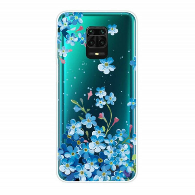 Cover Xiaomi Redmi Note 9S / 9 Pro Fiori Blu