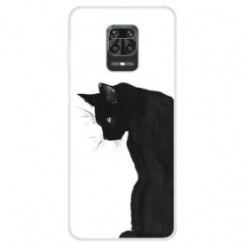 Cover Xiaomi Redmi Note 9S / 9 Pro Gatto Nero Pensieroso