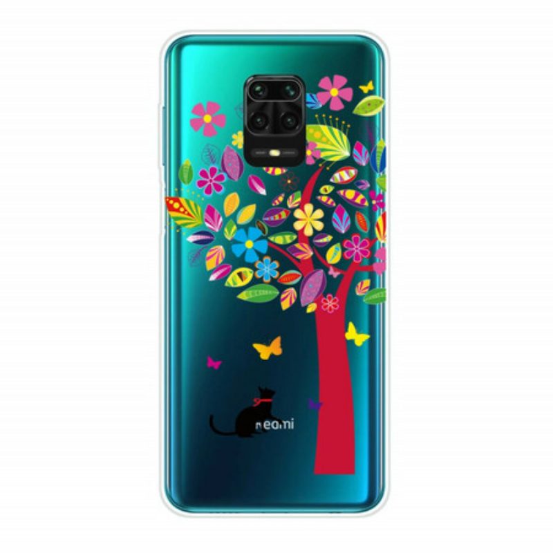 Cover Xiaomi Redmi Note 9S / 9 Pro Gatto Sotto L'albero Colorato