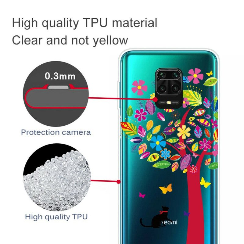 Cover Xiaomi Redmi Note 9S / 9 Pro Gatto Sotto L'albero Colorato