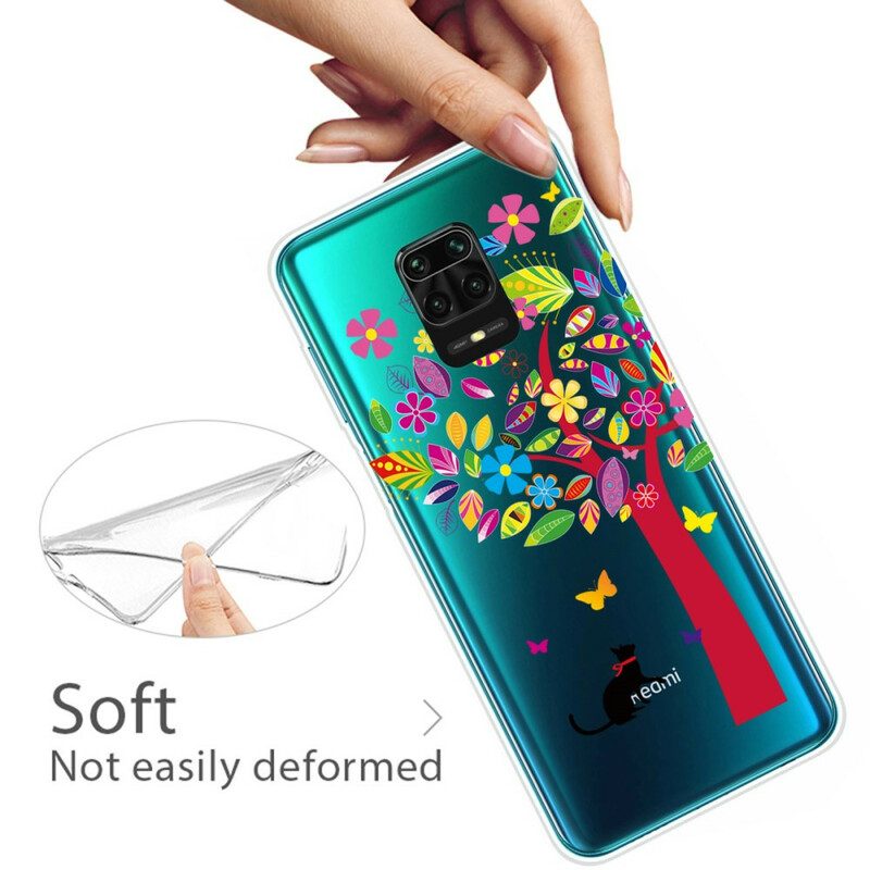 Cover Xiaomi Redmi Note 9S / 9 Pro Gatto Sotto L'albero Colorato