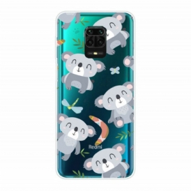 Cover Xiaomi Redmi Note 9S / 9 Pro Piccoli Panda Grigi
