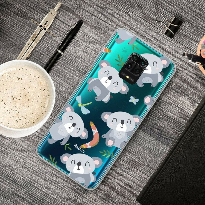 Cover Xiaomi Redmi Note 9S / 9 Pro Piccoli Panda Grigi