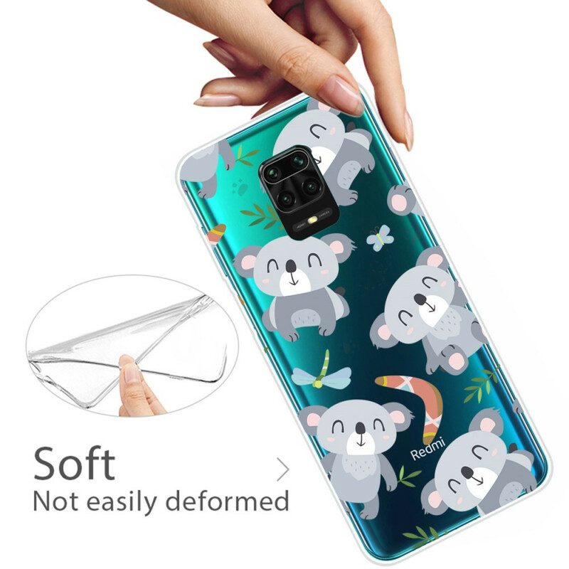 Cover Xiaomi Redmi Note 9S / 9 Pro Piccoli Panda Grigi