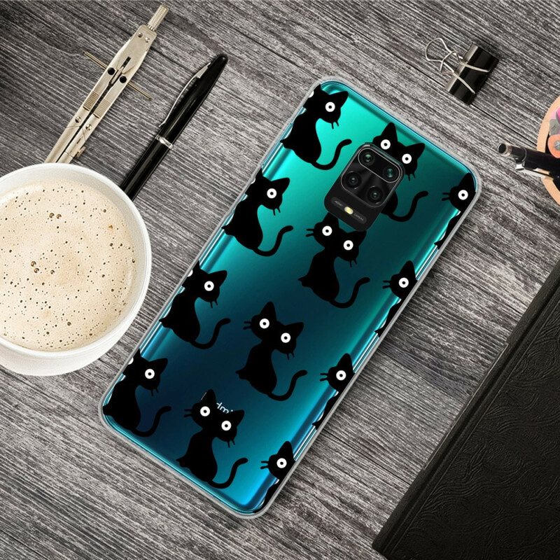 Cover Xiaomi Redmi Note 9S / 9 Pro Più Gatti Neri