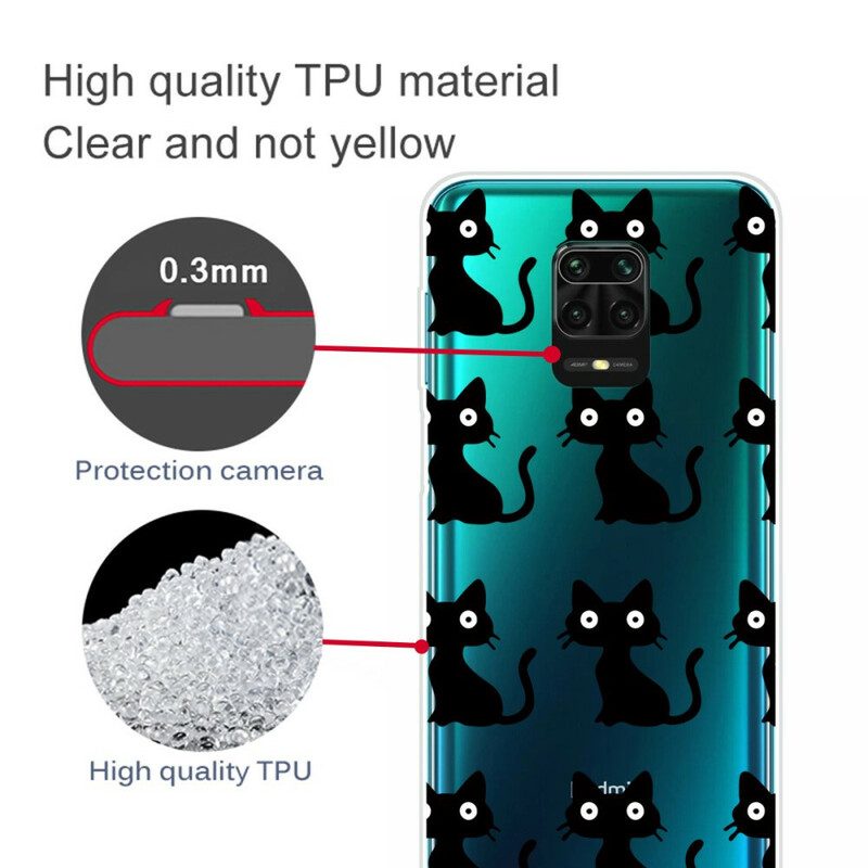 Cover Xiaomi Redmi Note 9S / 9 Pro Più Gatti Neri