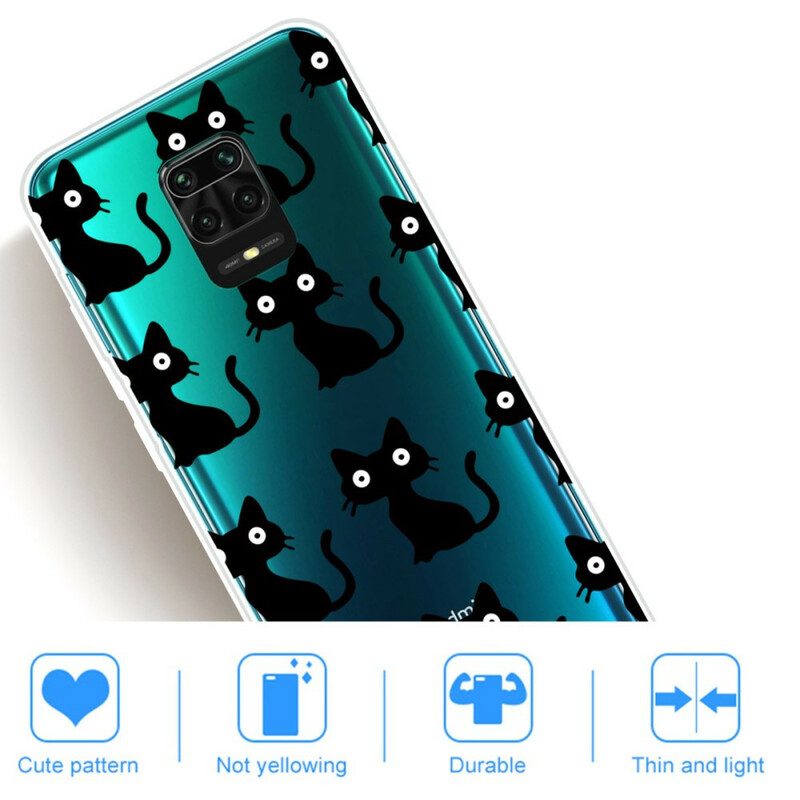 Cover Xiaomi Redmi Note 9S / 9 Pro Più Gatti Neri