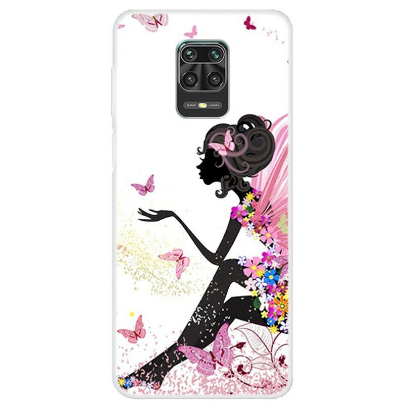 Cover Xiaomi Redmi Note 9S / 9 Pro Signora Farfalla