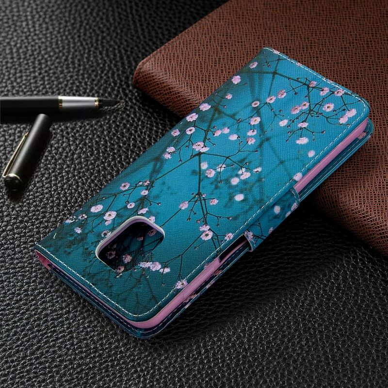 Custodia A Portafoglio Xiaomi Redmi Note 9S / 9 Pro Albero In Fiore