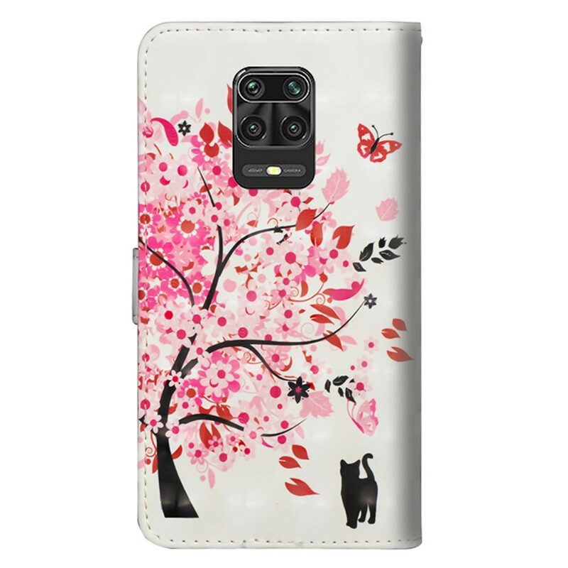 Custodia A Portafoglio Xiaomi Redmi Note 9S / 9 Pro Albero Rosa