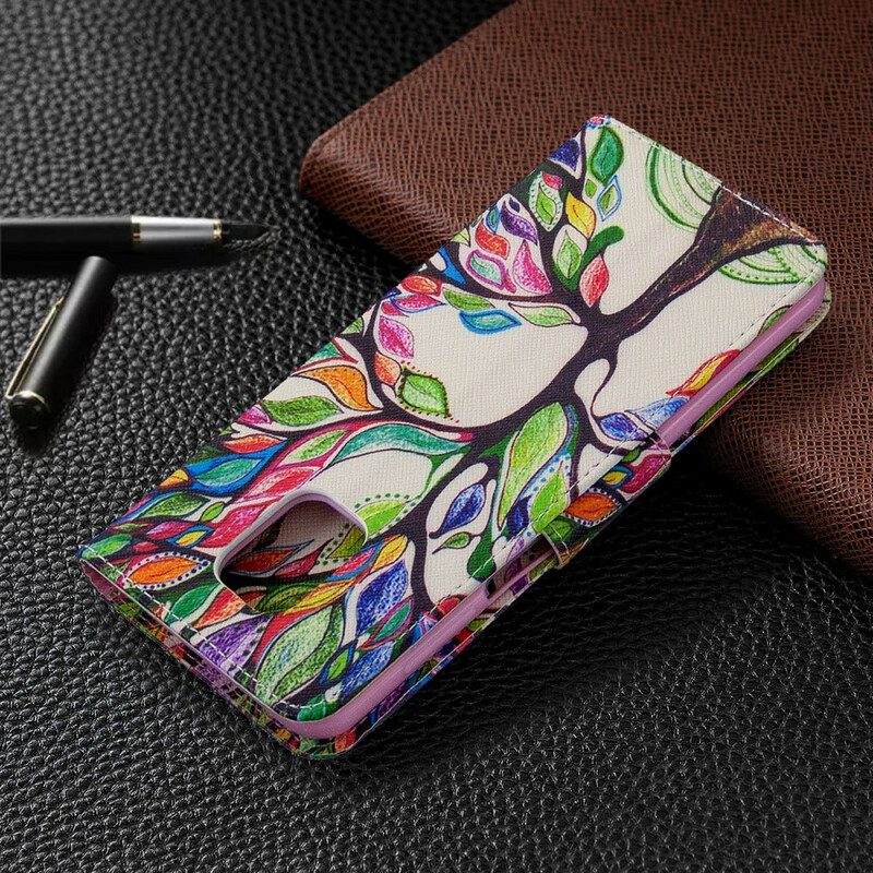 Custodia in pelle Xiaomi Redmi Note 9S / 9 Pro Albero Colorato