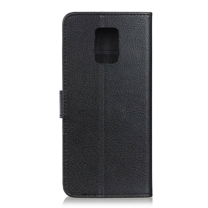 Custodia in pelle Xiaomi Redmi Note 9S / 9 Pro Effetto Pelle Litchi Premium