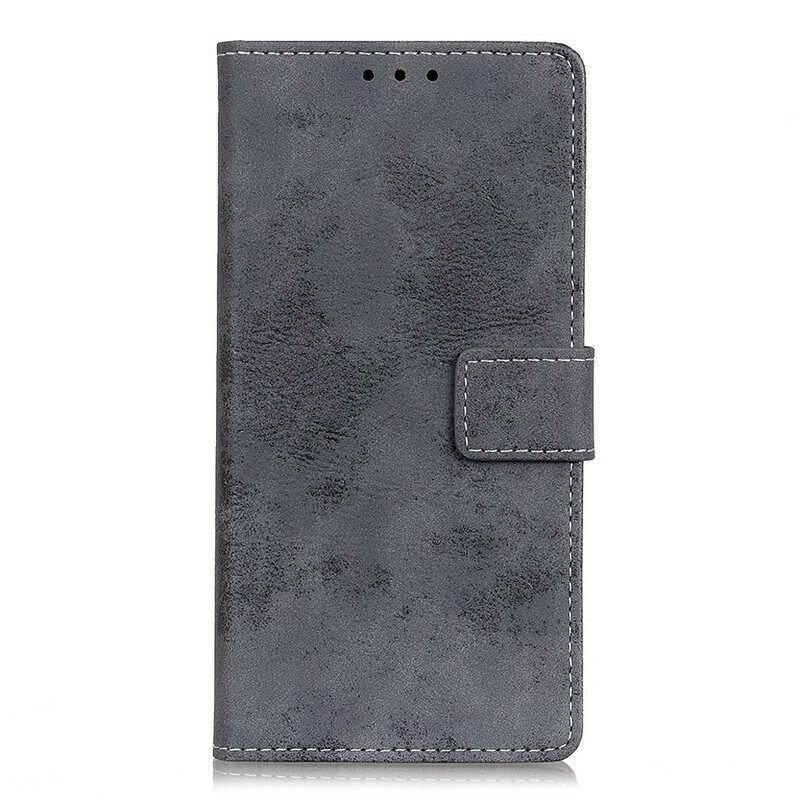 Custodia in pelle Xiaomi Redmi Note 9S / 9 Pro Effetto Pelle Vintage