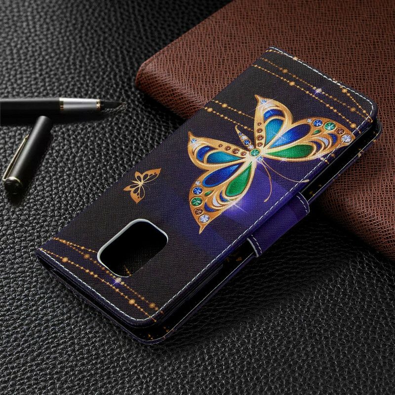 Custodia in pelle Xiaomi Redmi Note 9S / 9 Pro Farfalle Incredibili