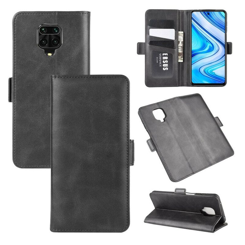 Custodia in pelle Xiaomi Redmi Note 9S / 9 Pro Folio Cover Doppio Lembo