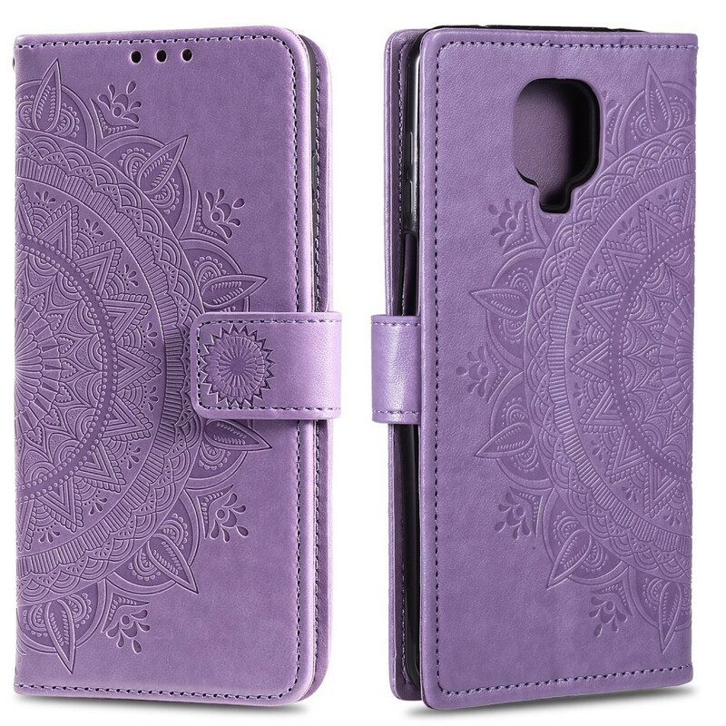 Custodia in pelle Xiaomi Redmi Note 9S / 9 Pro Mandala Del Sole