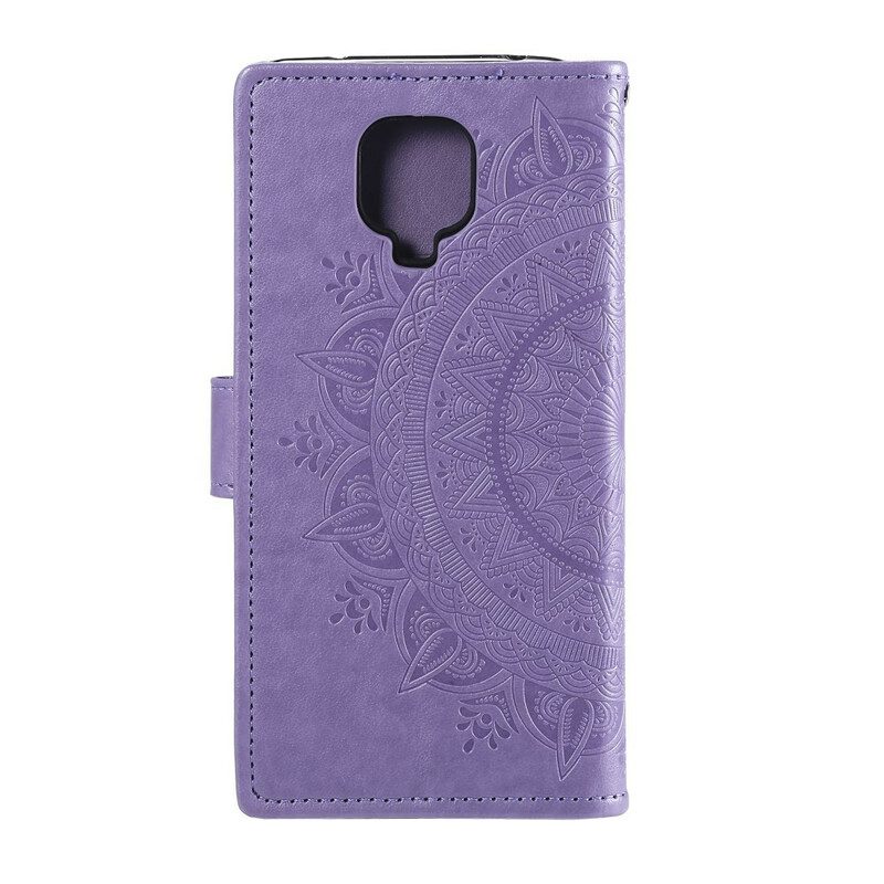 Custodia in pelle Xiaomi Redmi Note 9S / 9 Pro Mandala Del Sole