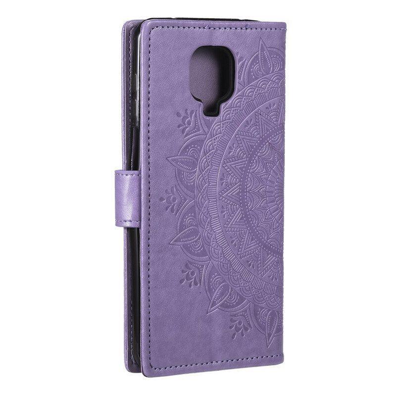 Custodia in pelle Xiaomi Redmi Note 9S / 9 Pro Mandala Del Sole