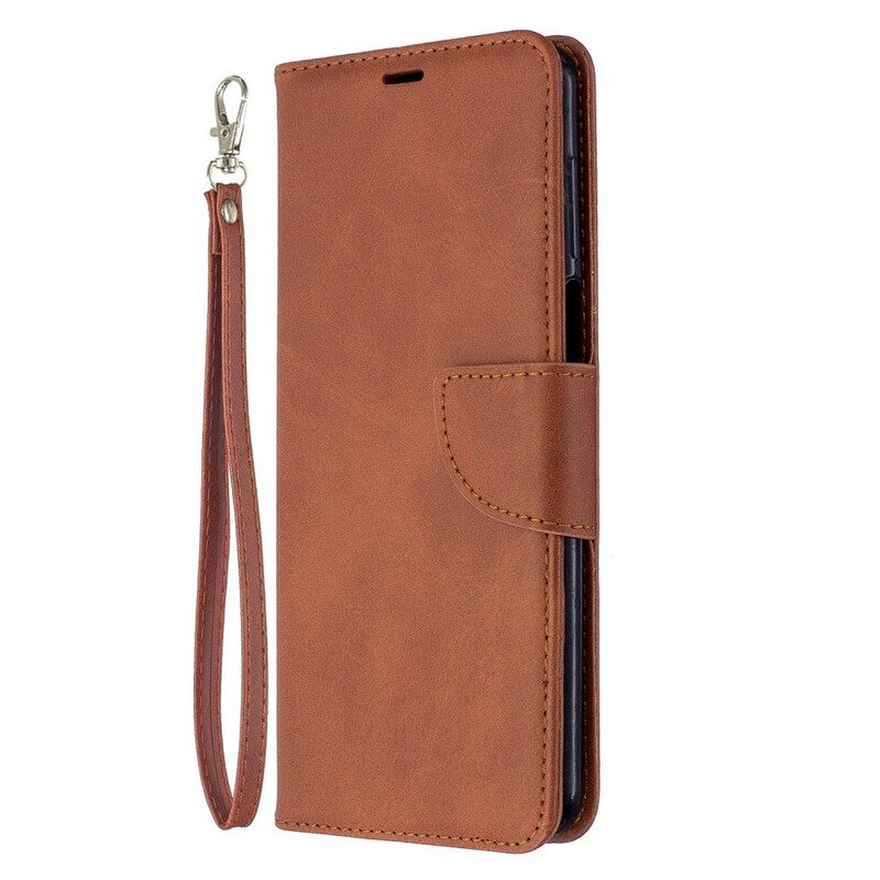 Custodia in pelle Xiaomi Redmi Note 9S / 9 Pro Stile In Pelle Con Cinturino