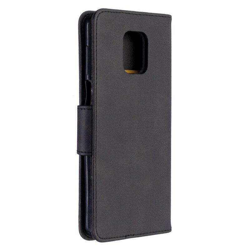 Custodia in pelle Xiaomi Redmi Note 9S / 9 Pro Stile In Pelle Con Cinturino