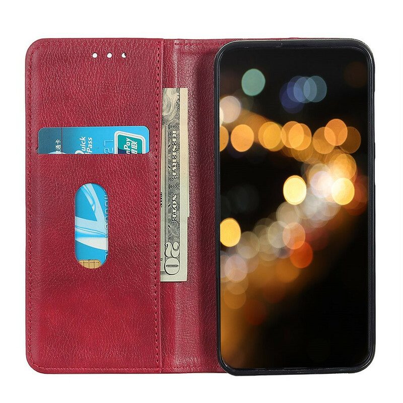 Folio Cover Xiaomi Redmi Note 9S / 9 Pro Custodia in pelle Pelle Crosta Eleganza