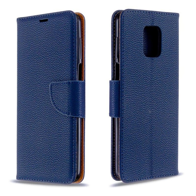 Folio Cover Xiaomi Redmi Note 9S / 9 Pro Effetto Pelle Litchi