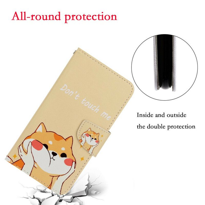 Folio Cover Xiaomi Redmi Note 9S / 9 Pro Gatto Non Toccarmi Con La Cinghia