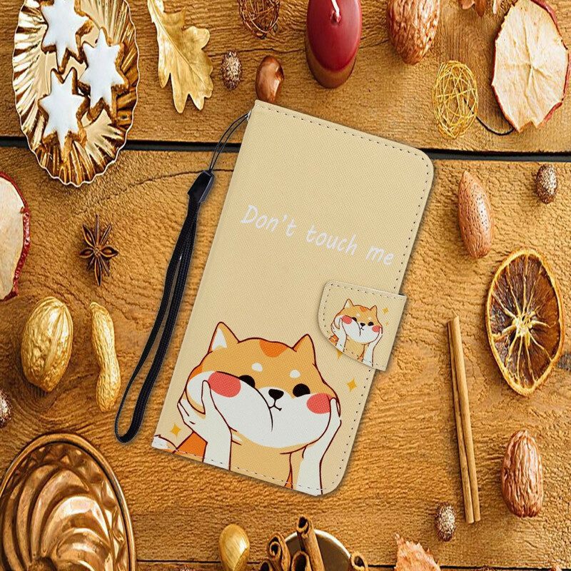 Folio Cover Xiaomi Redmi Note 9S / 9 Pro Gatto Non Toccarmi Con La Cinghia