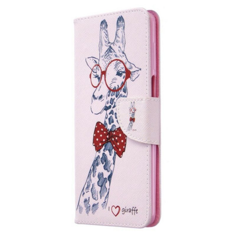 Folio Cover Xiaomi Redmi Note 9S / 9 Pro Giraffa Intelligente