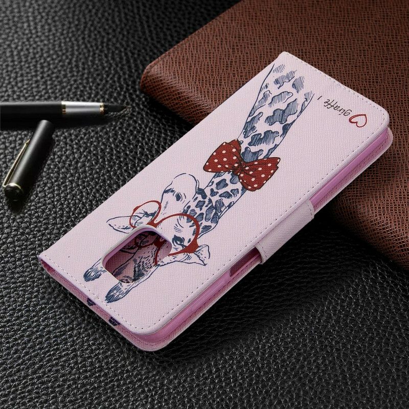 Folio Cover Xiaomi Redmi Note 9S / 9 Pro Giraffa Intelligente