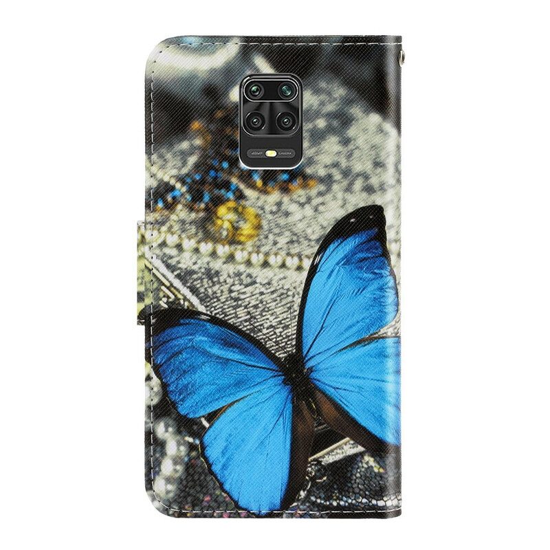 Folio Cover Xiaomi Redmi Note 9S / 9 Pro Variazioni Cinturino Farfalle