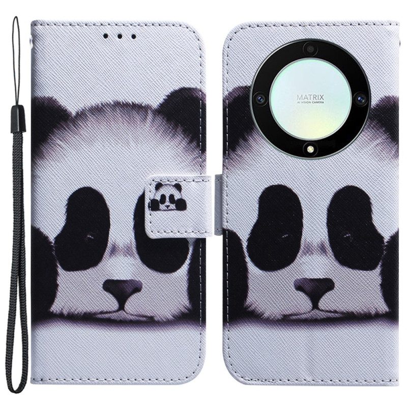 Custodia A Portafoglio Honor Magic 5 Lite Panda Strappy