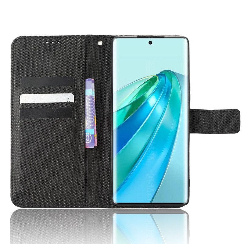 Folio Cover Honor Magic 5 Lite Elegante Finta Pelle Con Cinturino