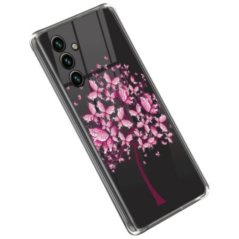 Cover Samsung Galaxy A14 / A14 5G Albero Rosa Senza Soluzione Di Continuità