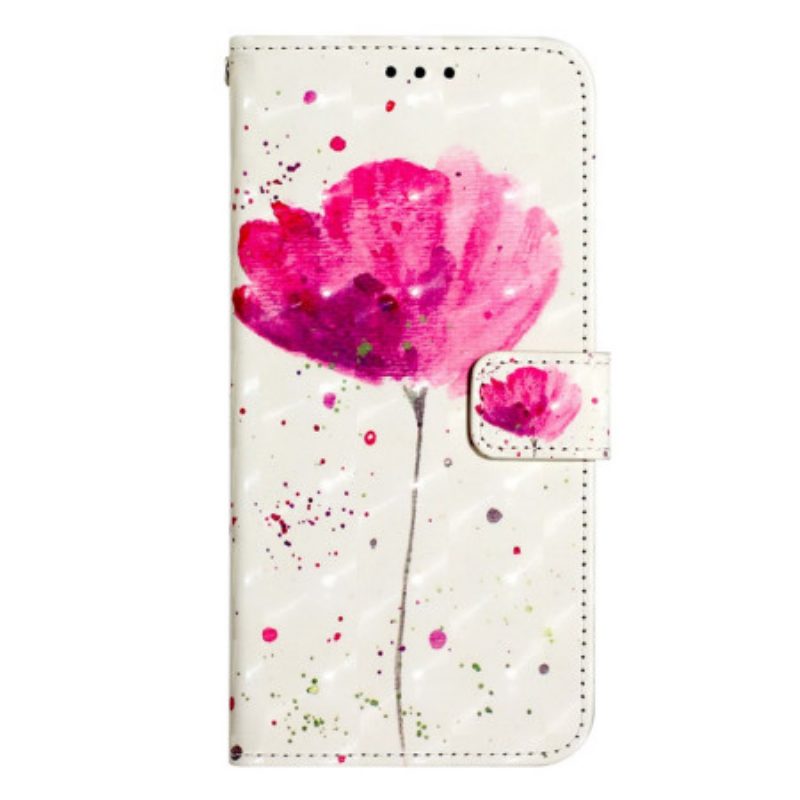 Cover Samsung Galaxy A14 / A14 5G Cinturino Papavero