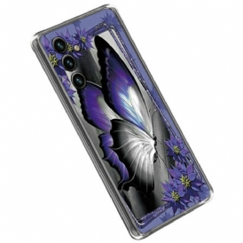Cover Samsung Galaxy A14 / A14 5G Farfalla Viola