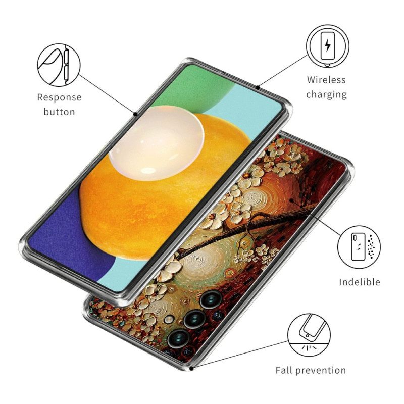 Cover Samsung Galaxy A14 / A14 5G Fiore Flessibile