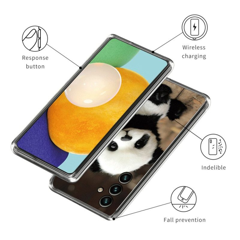 Cover Samsung Galaxy A14 / A14 5G Panda Flessibile