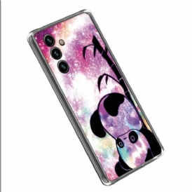 Cover Samsung Galaxy A14 / A14 5G Panda In Silicone A Testa In Giù