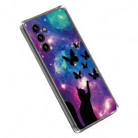 Cover Samsung Galaxy A14 / A14 5G Silicone Gatto Spaziale