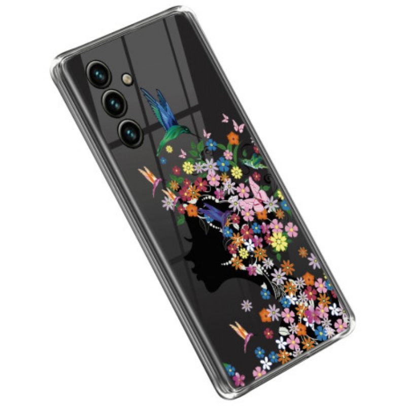 Cover Samsung Galaxy A14 / A14 5G Testa Di Fiore Trasparente