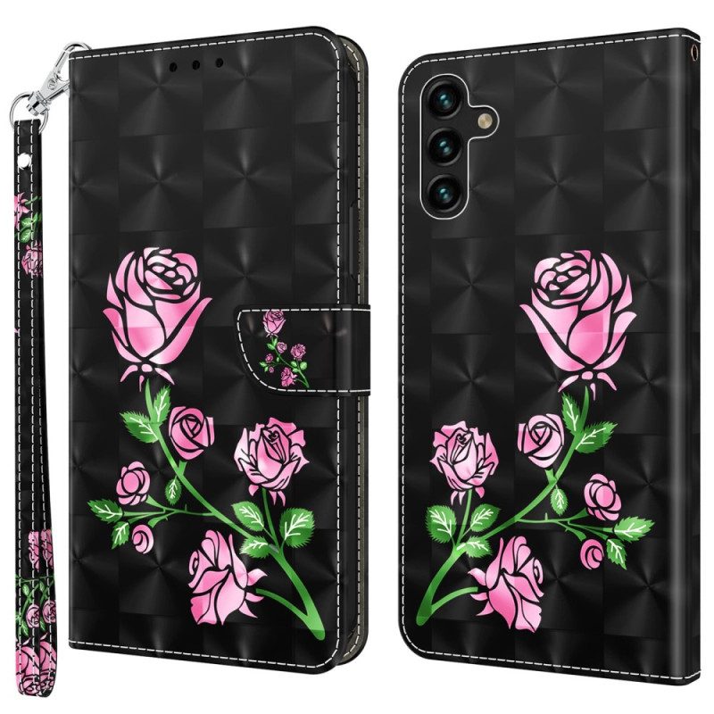 Custodia A Portafoglio Samsung Galaxy A14 / A14 5G Cinturino Rose